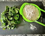 A picture of step 1 of Jowar Sorghum Wheat Flour Methi Thepla.