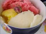 بستنی زعفرانی وانیلی و توت فرنگی🍓🍨🍦🍧🍦🍨🍧🍭