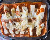 A picture of step 9 of Keto Lasagna.