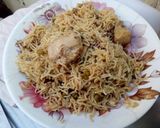 A picture of step 8 of Matar and Chicken Pulao.