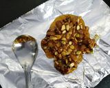 A picture of step 7 of Salted Caramel Panna Cotta Topped with Praline.