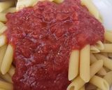A picture of step 3 of Pasta sorrentina con salame sorrentina pasta with salame.