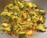 A picture of step 7 of Broccoli Curry.