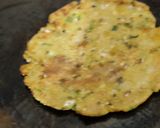 A picture of step 3 of Makke ki roti with veggies.