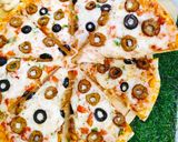 A picture of step 7 of Chicken Kabab Chunks Pizza 🍕🍕🍕.