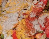 A picture of step 3 of Fry potato capsicum vegetable.