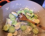 A picture of step 1 of Chicken, leek and mushroom pie.