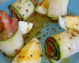 Foto del paso 3 de la receta: Popietas de calabacín con carpaccio de tomate