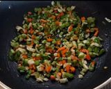 A picture of step 2 of Veg fried rice.