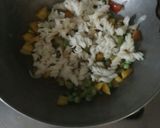 A picture of step 6 of Schezwan pasta.