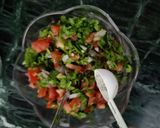 A picture of step 9 of Cheesy nachos with salsa.
