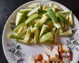 A picture of step 1 of Parwal with Jackfruit Seed.
