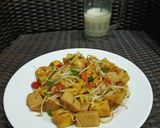 Foto langkah ke 8 dari resep Tumis Tahu Gembus Kecambah.