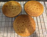 A picture of step 4 of Pokemon themed Victoria sponge cake.