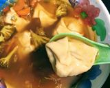 A picture of step 7 of Veg Wonton Soup.