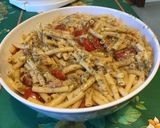 Une image de l'étape 17 de Macaronis au gorgonzola,bacon et tomates cerises façon one pot pasta.
