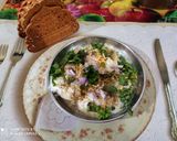 A picture of step 2 of Dahi bhalla.