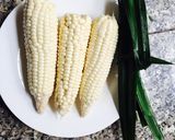 Hình bước làm 1 của món Sữa bắp dứa