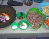 Foto langkah ke 1 dari resep Daging Sapi Bumbu Kuning Tanpa Santan.