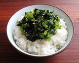 A picture of step 4 of Choy Sum Rice.