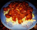 Фото кроку 6 до Макарошки с мясом и подливой 🍝.