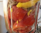 A picture of step 2 of Mango and Papaya Salmorejo.