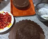 Foto del paso 2 de la receta: Torta de chocolate con ganache de chocolate y frutillas 🍓