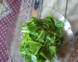 A picture of step 1 of Palak paneer.