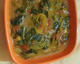 A picture of step 3 of Thotakura gravy(amaranth leaves).