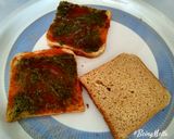 A picture of step 2 of Frankie (stuffing) Toast Sandwich.