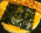 A picture of step 4 of Tamagoyaki (Japanese Rolled Omelette).