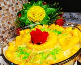 A picture of step 4 of Mango Bread pudding.