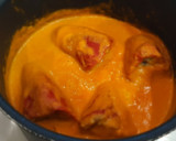Foto del paso 8 de la receta: Pimientos del piquillo rellenos de carne en salsa de pimientos