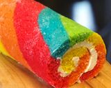 A picture of step 6 of Rainbow Swiss Roll.