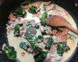 Gorgonzola, spinach and pancetta pasta recipe step 1 photo