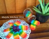 Foto langkah ke 9 dari resep Lidah Kucing Keju Rainbow Ngeju Banget (cookies).