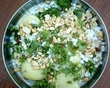 A picture of step 1 of Sabudana Vada.