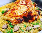 صورة لخطوة 6 من وصفة دجاج مشوي ومحشي فريك مع البطاطا المشوية 🍗🍗