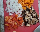 A picture of step 2 of Nearly vegan sweet potato shepherds pie.