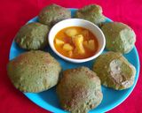 A picture of step 4 of Moringa powder puri.