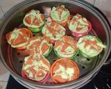 Foto langkah ke 5 dari resep Bolu Kukus Mekar Coklat Pandan.