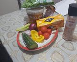 A picture of step 5 of Humus sandwich with rocket and crunchy bright salad.