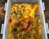 Foto del paso 3 de la receta Entrecot de ternera con salsa de pimientos y guarnición de verduras
