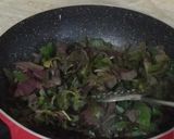 A picture of step 6 of Sindhi Style: 'Lal Math' or 'Lal Saag Dal'.