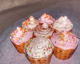 Foto langkah ke 3 dari resep Cupcake kukus coklat ceria.