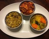 A picture of step 5 of California Farm Tangy Pork, Egg Fried Rice, Vegetables.