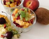 A picture of step 3 of Layered fruit sandesh.