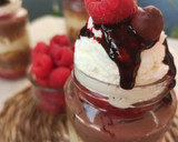 Foto del paso 10 de la receta: Arroz con leche, bizcocho especiado, crema inglesa de chocolate negro y mermelada de frambuesas