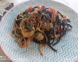 Foto del paso 5 de la receta Mezclum de spaghetti con alcachofas y tomate 🍅