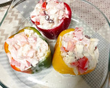Foto del paso 4 de la receta: Pimientos tricolor rellenos con pavo y queso azul